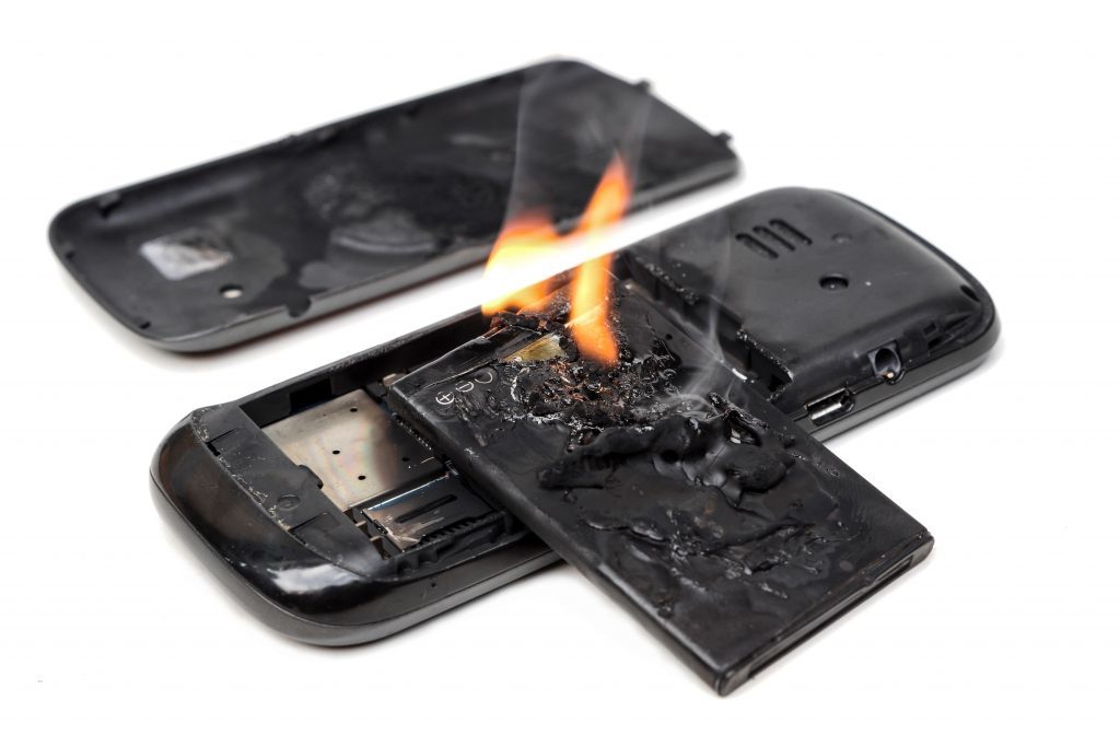 burning phone